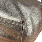 Prada Vintage Metallic Gold Leather Satchel Handbag