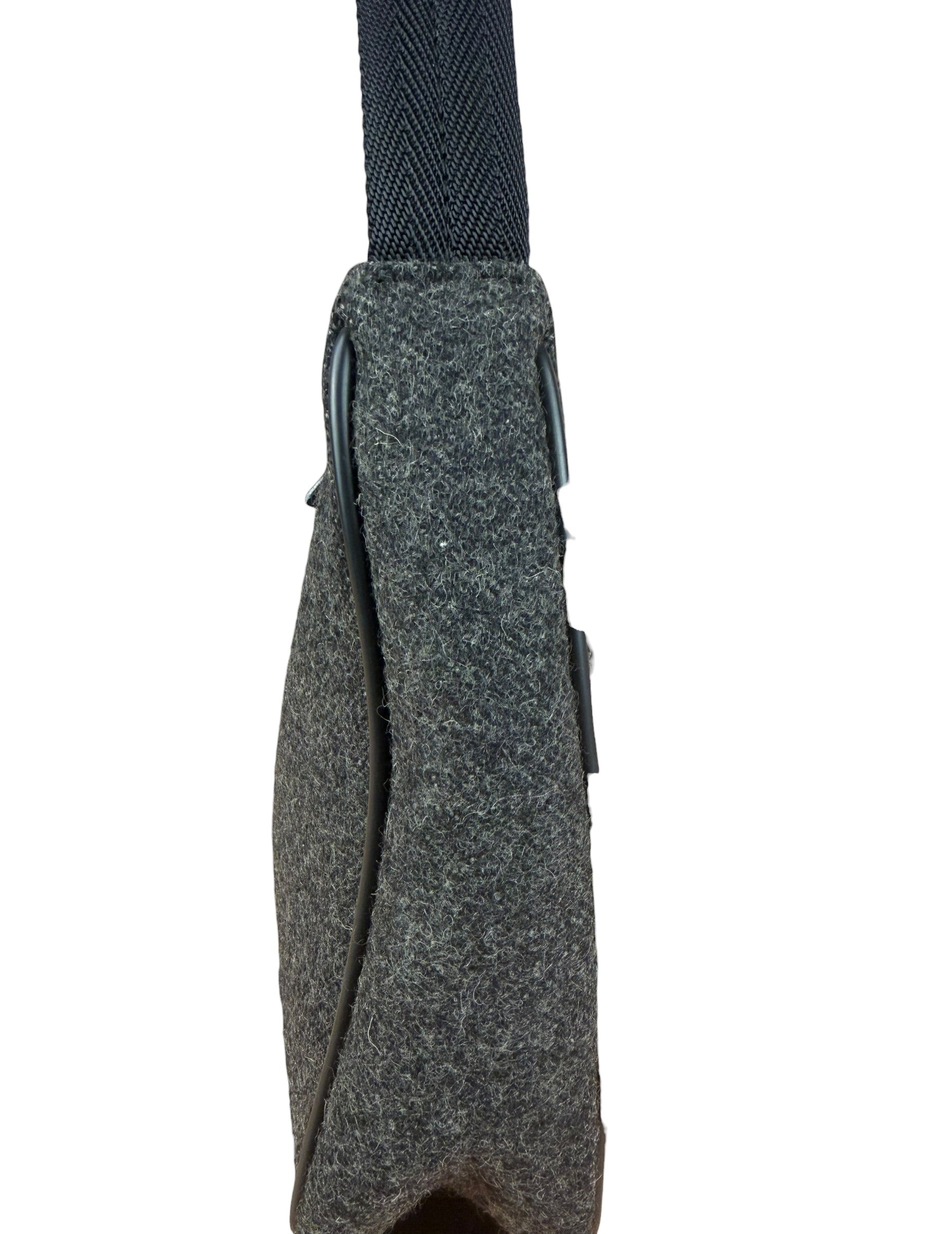 Prada Charcoal Gray Wool Sport Mini Hobo Bag