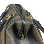 Fendi Vintage Pequin Stripped Mini Boston Bag