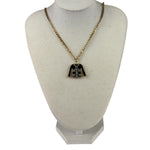 Chanel Black/Gold Jacket Pendant CC Logos Necklace