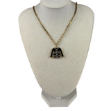 Chanel Black/Gold Jacket Pendant CC Logos Necklace
