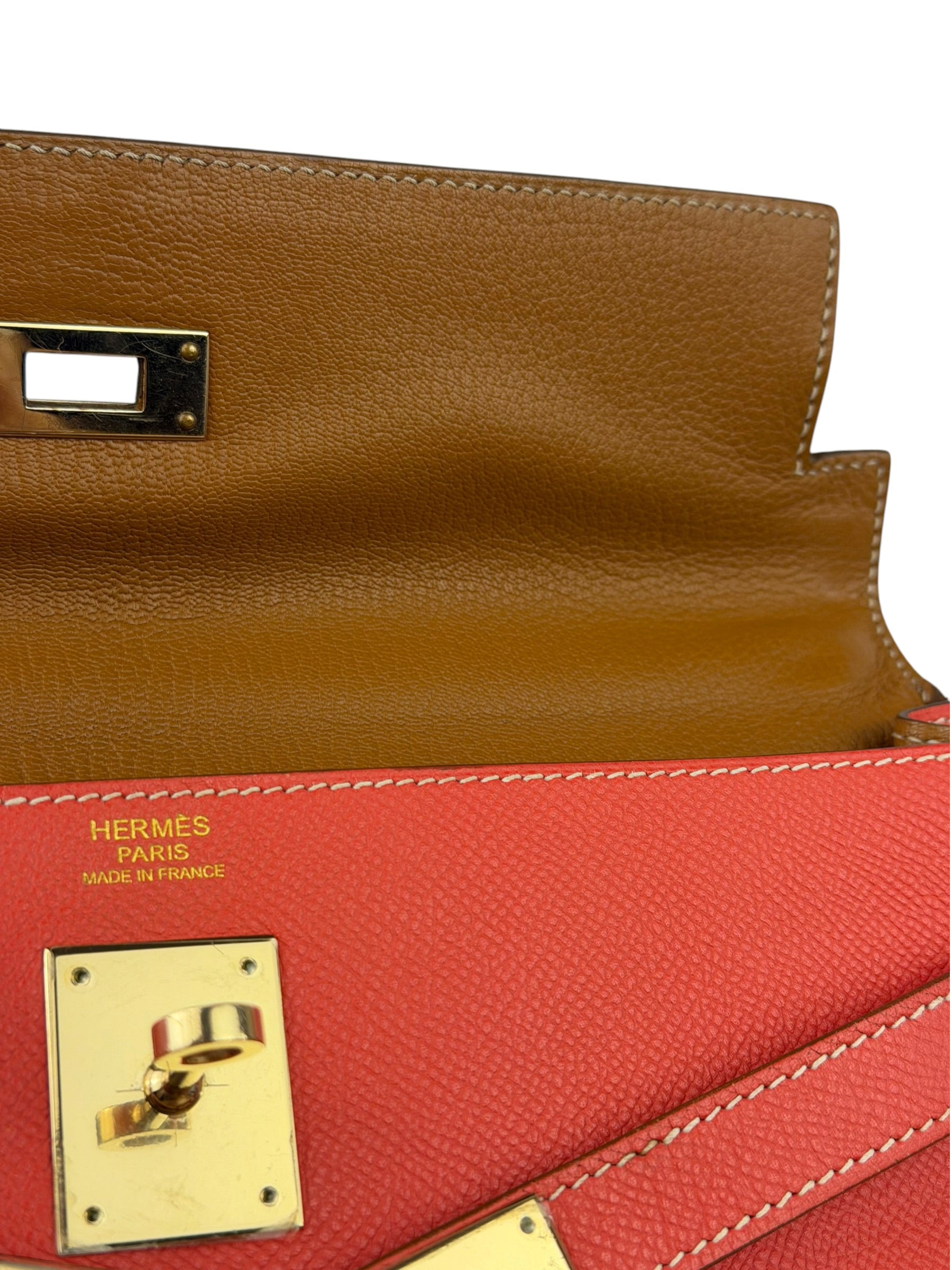 Hermes Coral-Red Epson Casaque Togo Kelly 32