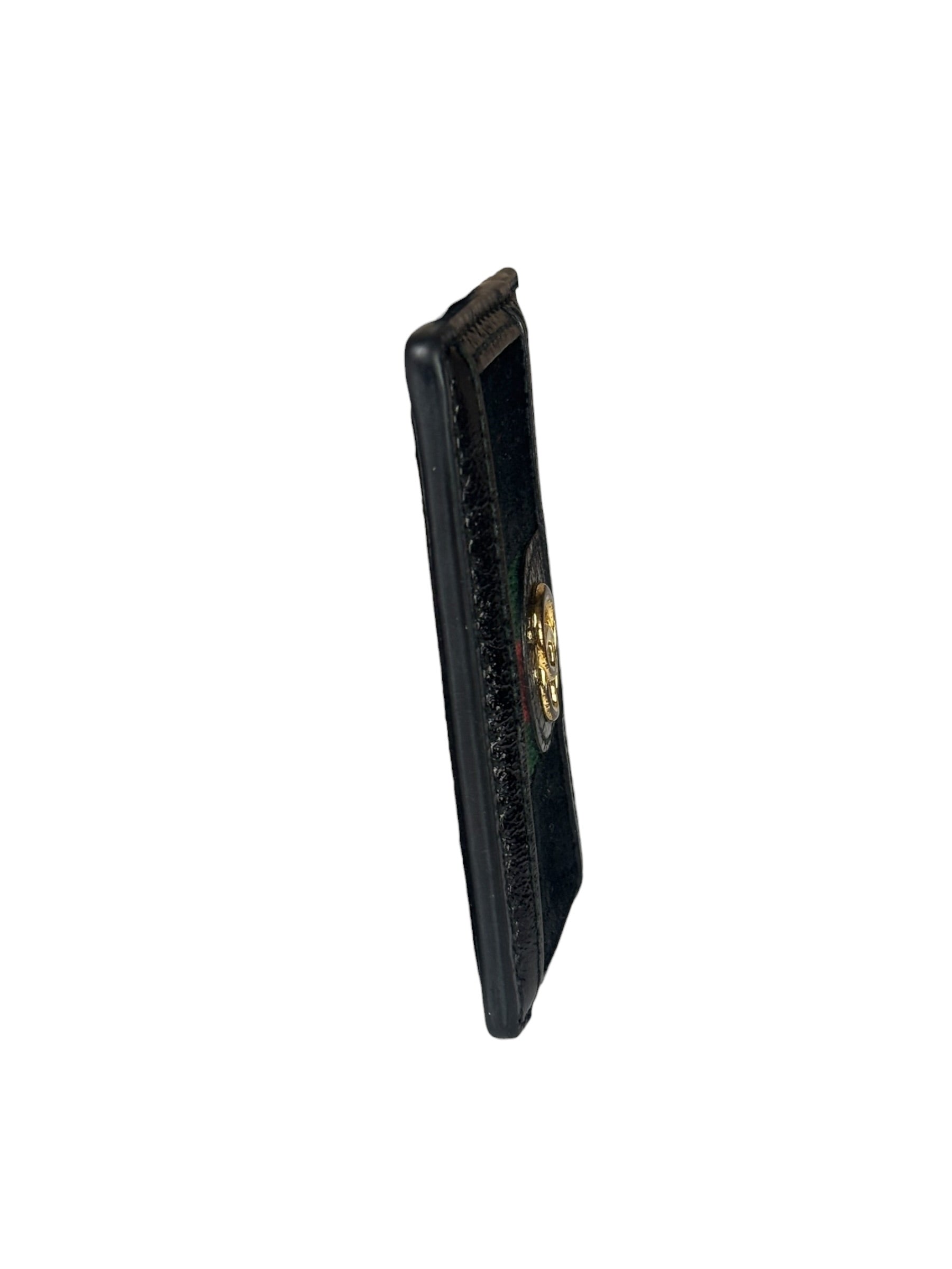 Gucci Black Patent Leather Ophidia Card Case