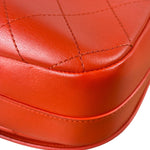 Chanel Red Quilted Calfskin Small Ring My Flap Crossbody Bag 2017