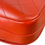 Chanel Red Quilted Calfskin Small Ring My Flap Crossbody Bag 2017