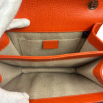 Gucci Orange Leather Small Dollar Interlocking G Shoulder Bag