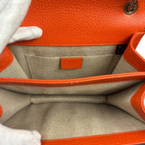 Gucci Orange Leather Small Dollar Interlocking G Shoulder Bag