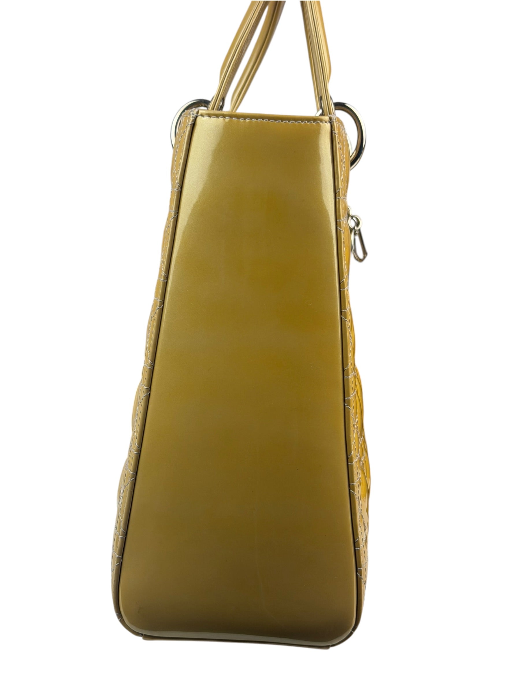 Christian Dior Gold Patent L Lady Dior