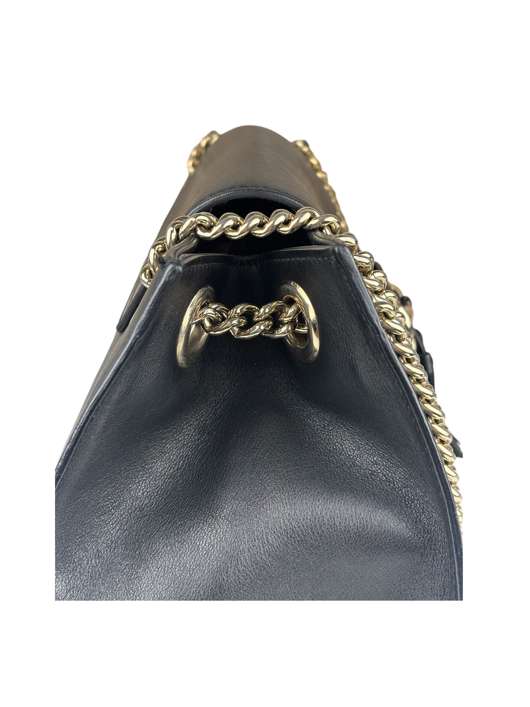 Gucci Black Leather Large Emily Shoulder Bag