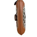 Coach Leather Trim Crystal Signature Jacquard Soho Pochette