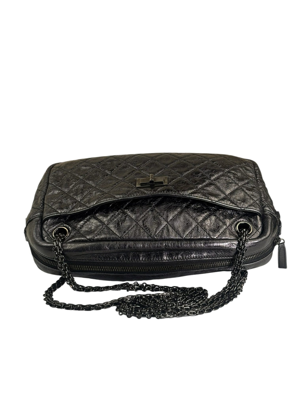 Chanel Metallic Black Quilted Calfskin Reissue Camera Case 2008