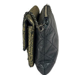 Chanel Black/Golden Quilted Lambskin Night Clutch On Chain Flap Bag 2012