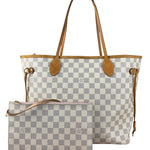 Louis Vuitton Neverfull MM Damier Azure Rose Interior w/ Pouch
