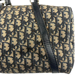 Christian Dior Vintage Canvas Monogram Trotter Oblique Boston Hand Bag