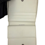 Balenciaga White Leather Cash Mini Wallet