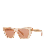 Celine Peach Transparent 3 Dot Sunglasses