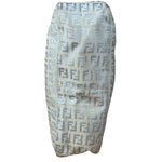 Fendi Vintage Blue Zucca Print Baguette