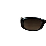 Christian Dior Vintage Black Oval Frame Sunglasses