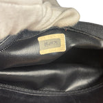 Chanel Vintage Black Leather Quilted Bottom Chain Tote Bag 1987