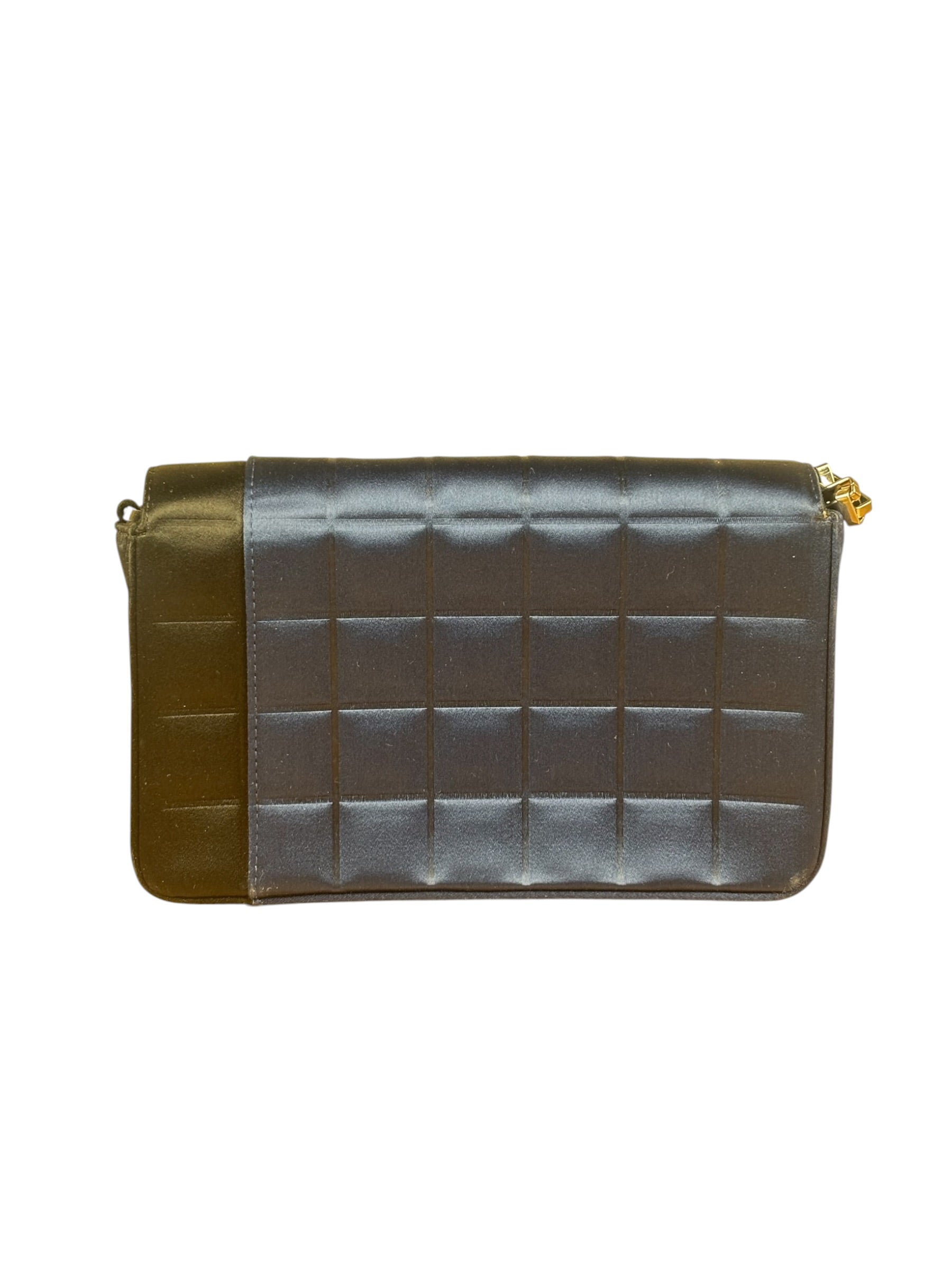 Chanel Bicolor Satin Chocolate Bar Flap Bag 2002