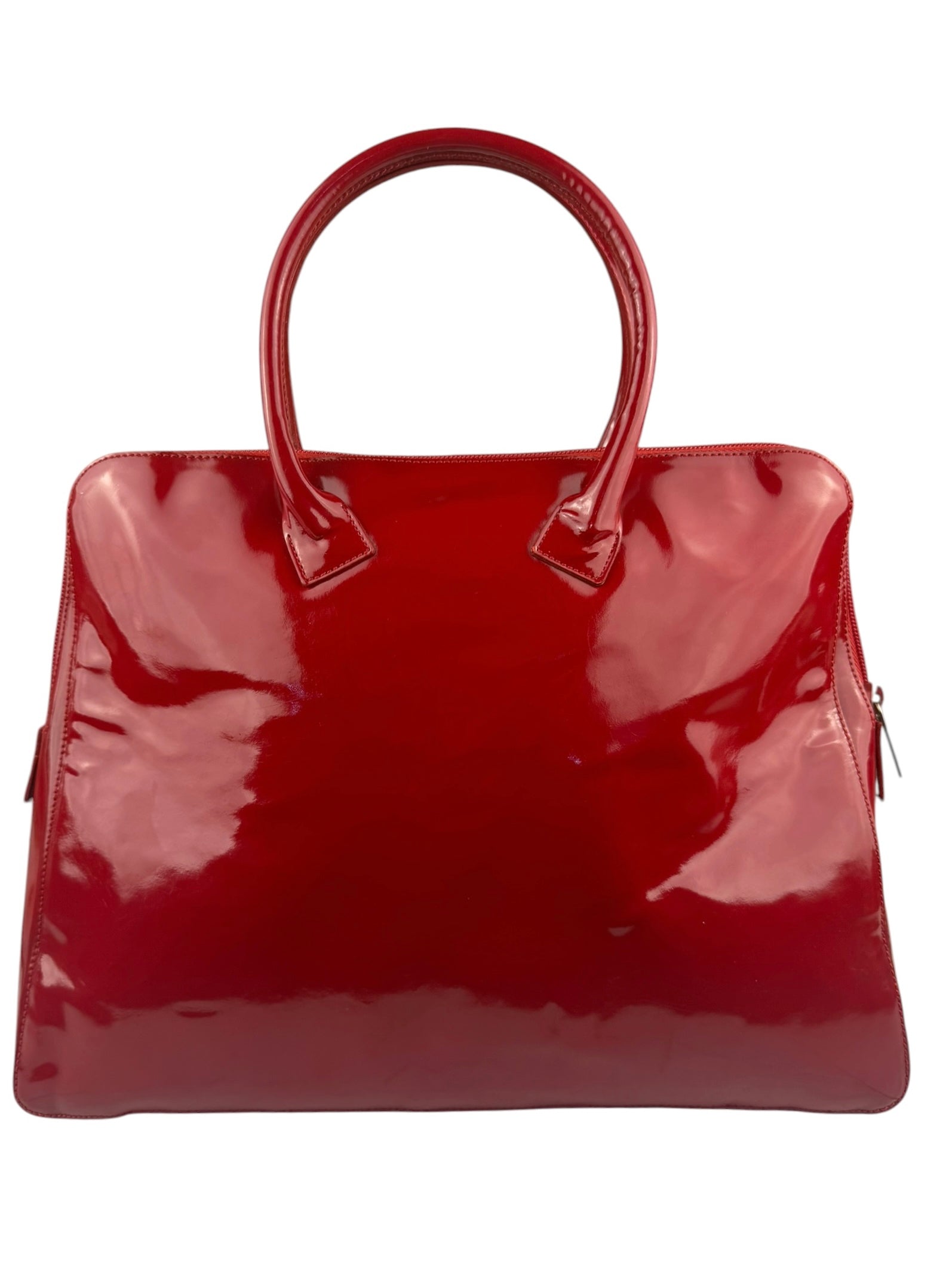 Miu Miu Glossy Candy Red Patent Leather Tote Bag
