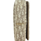 Christian Dior Beige Embroidered Trotter Flap Crossbody Bag