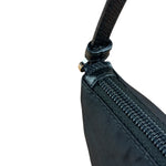 Prada Black Leather Trim Tessuto Nylon Pochette