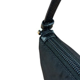Prada Black Leather Trim Tessuto Nylon Pochette