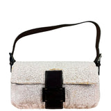 Fendi Pelle Rosa Beaded Baguette