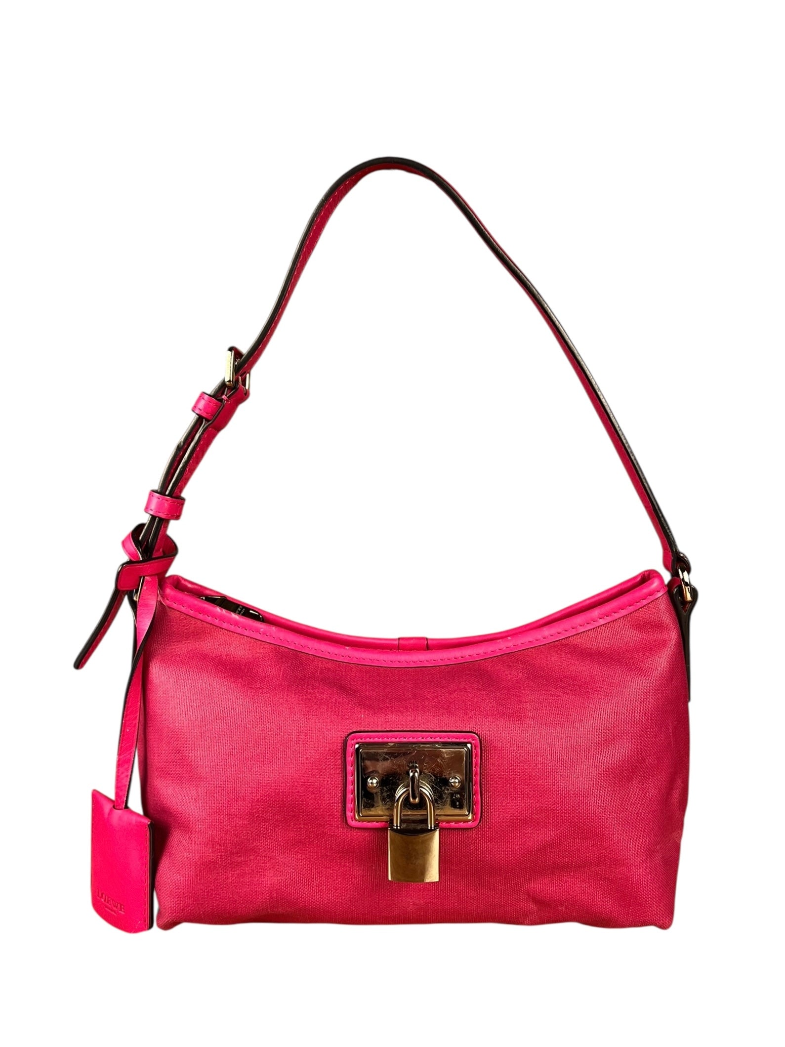 Loewe Fucshia Padlock Shoulder Pochette