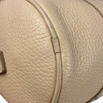 Burberry Cream Calfskin Barrel Shoulder Bag