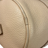 Burberry Cream Calfskin Barrel Shoulder Bag