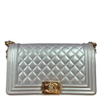 Chanel Medium Quilted Iridescent Boy Bag