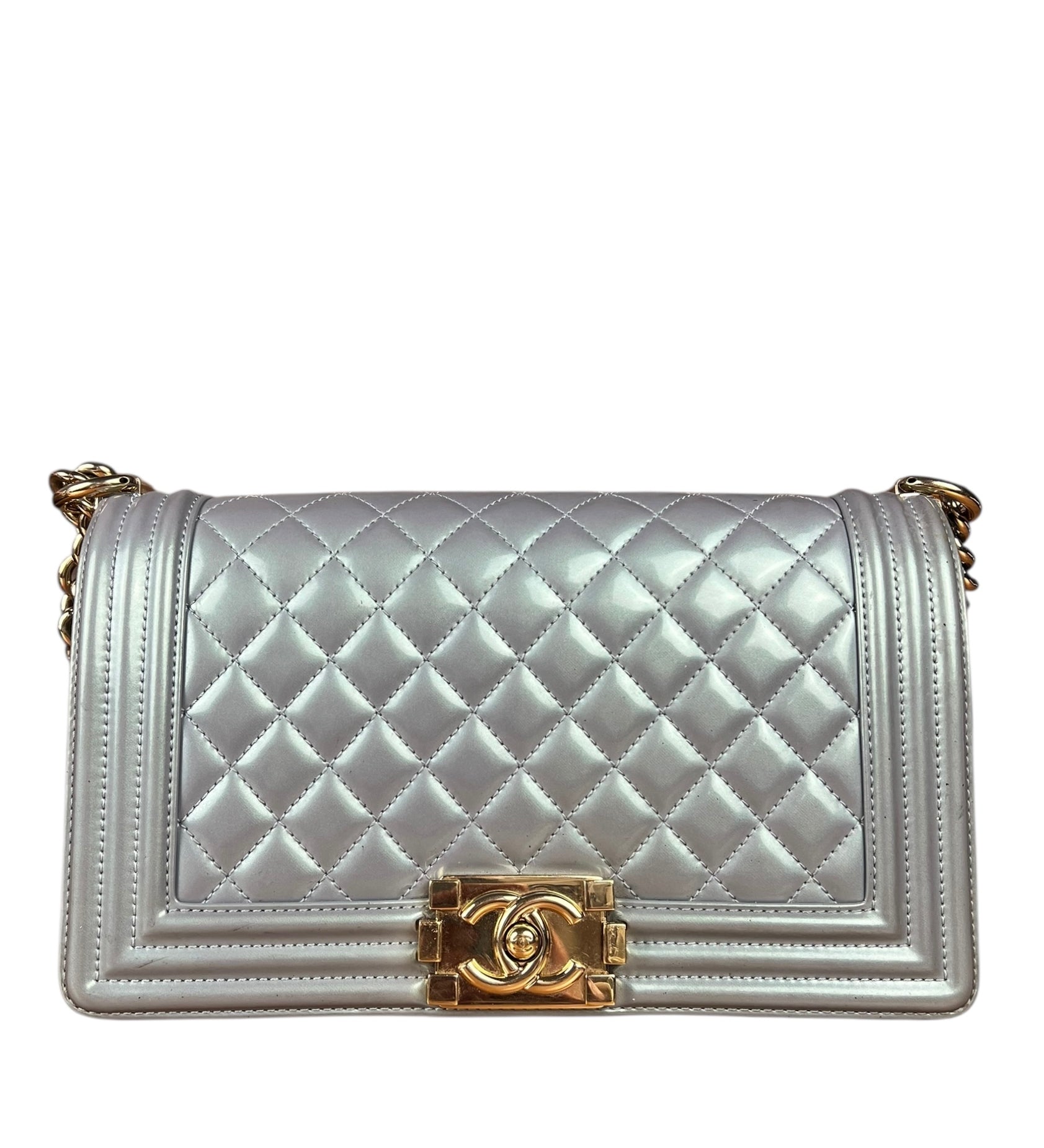 Chanel Medium Quilted Iridescent Boy Bag
