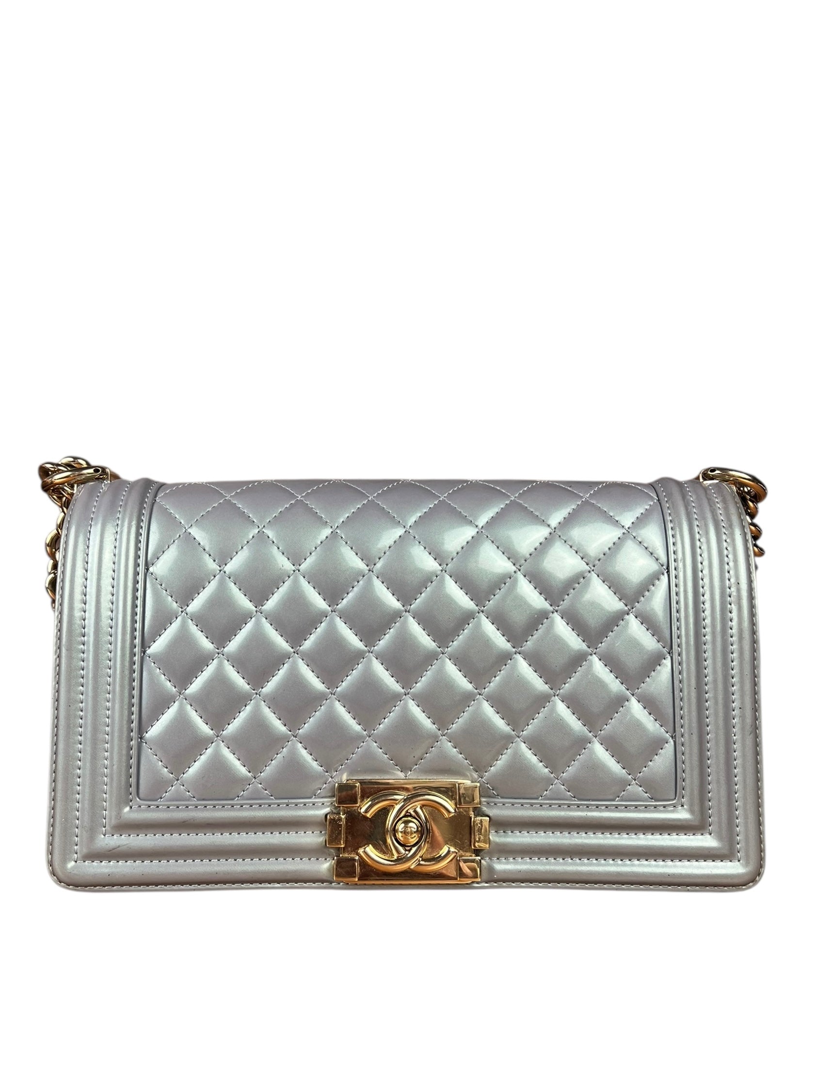 Chanel Medium Quilted Iridescent Boy Bag