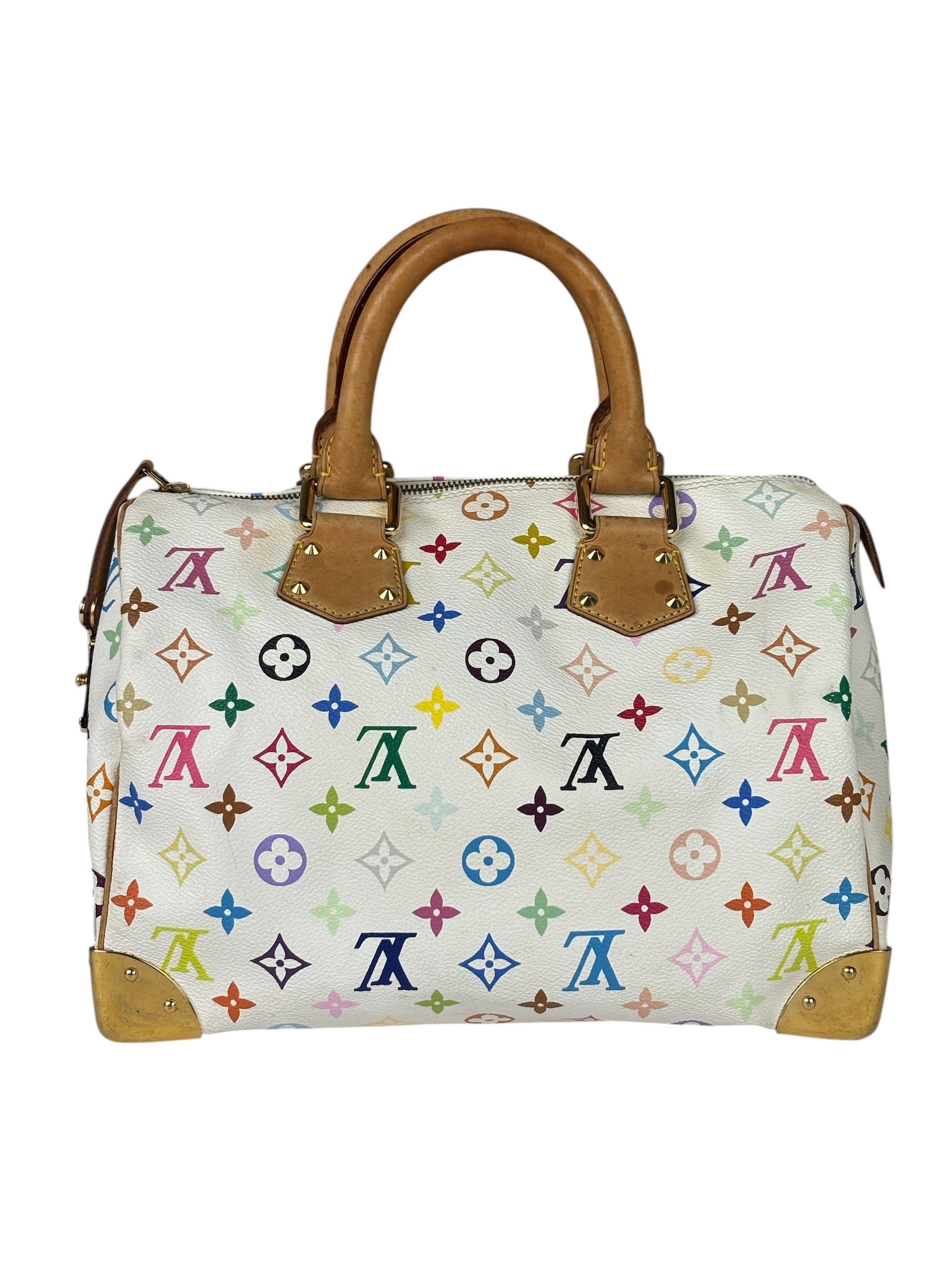 Louis Vuitton x Takashi Murakami White Monogram Speedy 30