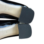 Miu Miu Black Patent Crystal Embellished Pumps