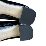 Miu Miu Black Patent Crystal Embellished Pumps