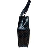Celine Vintage Black Patent Leather Macdam Vernis Tote Bag