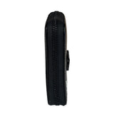 Off-White Black Leather Jitney Cash Inside Zip Wallet