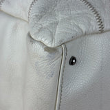 Chanel White Chocolate Bar Quilted Caviar LAX Bowler Bag 2004