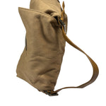 Fendi Brown Leather Trim/Wool Mamma Baguette