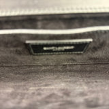 Yves Saint Laurent Black Calfskin Studded Lutetia Flap Clutch