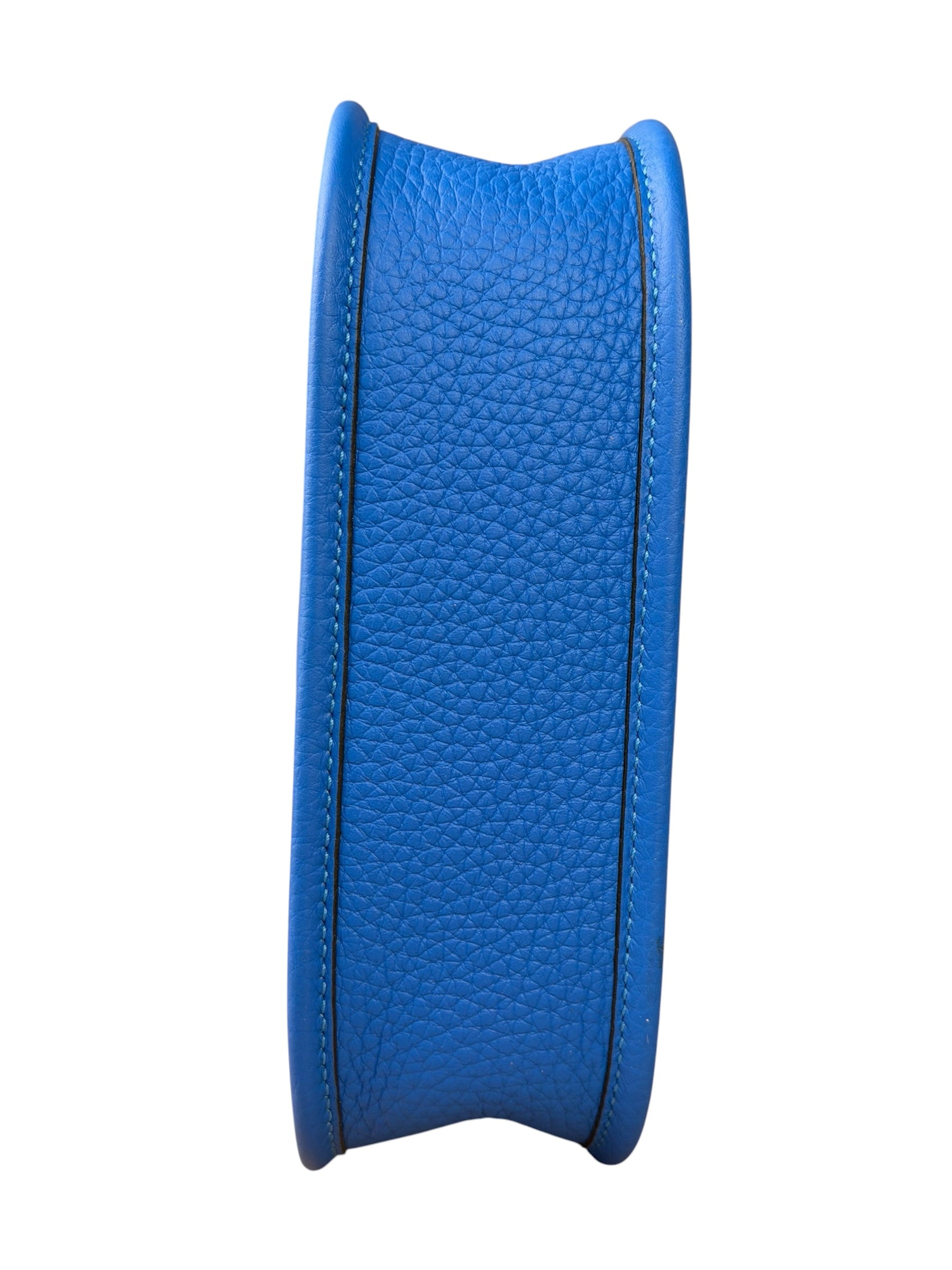 Hermes Bleu Hydra Leather Clemence Cordage Mini Evelyne TMP16