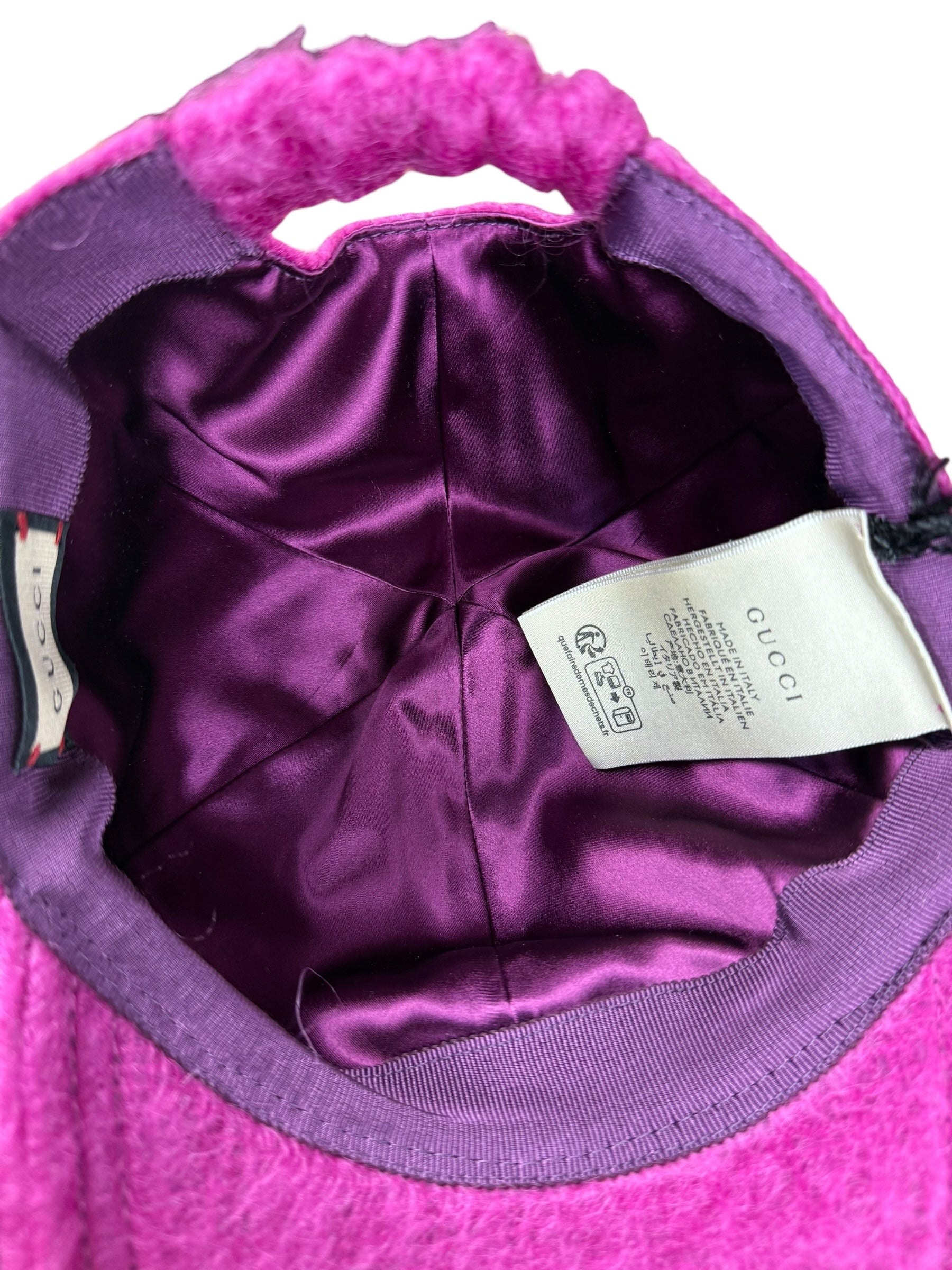 Gucci Fuzzy Fuchsia Baseball Hat