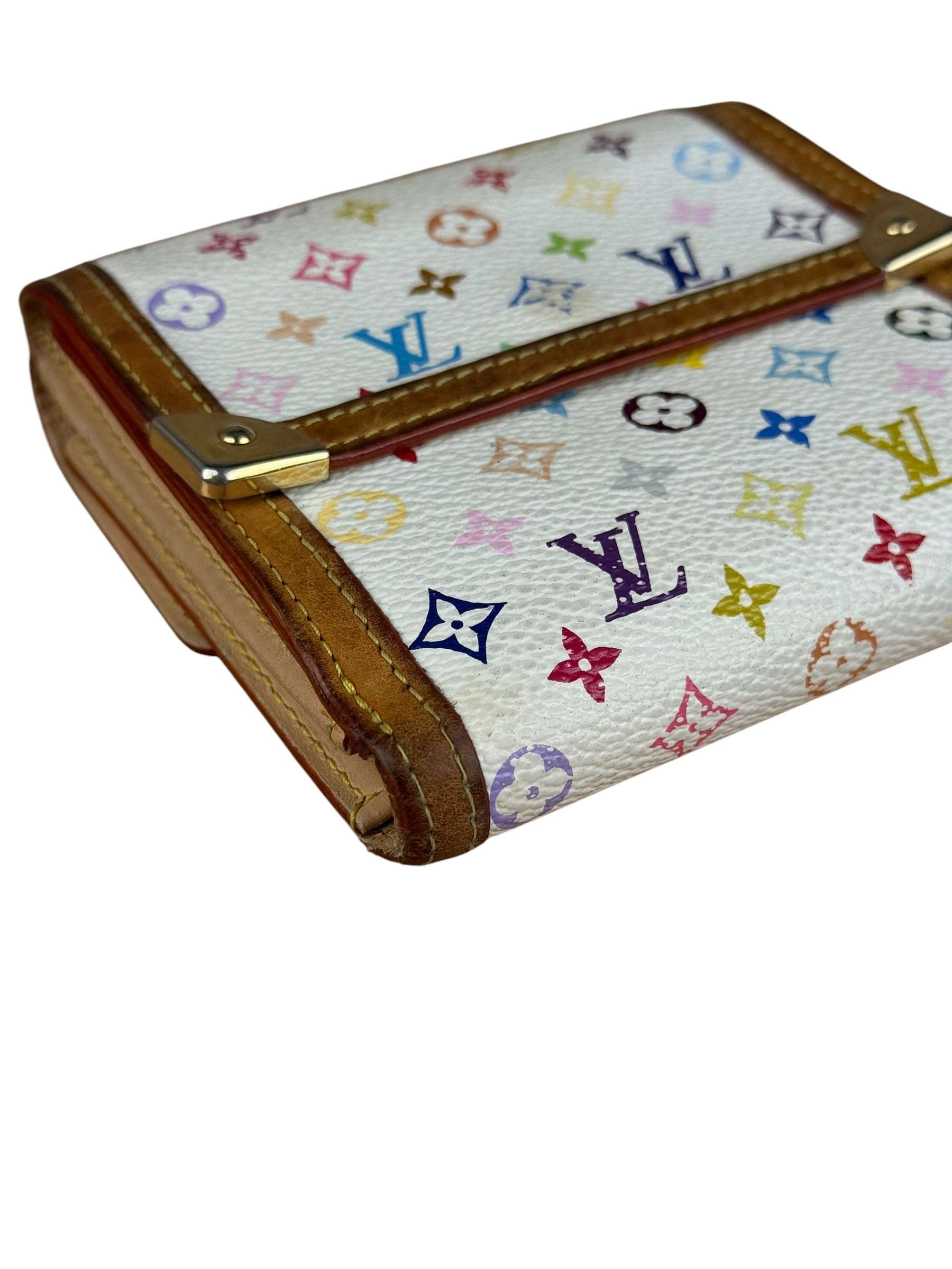 Louis Vuitton White Murakami Compact Wallet