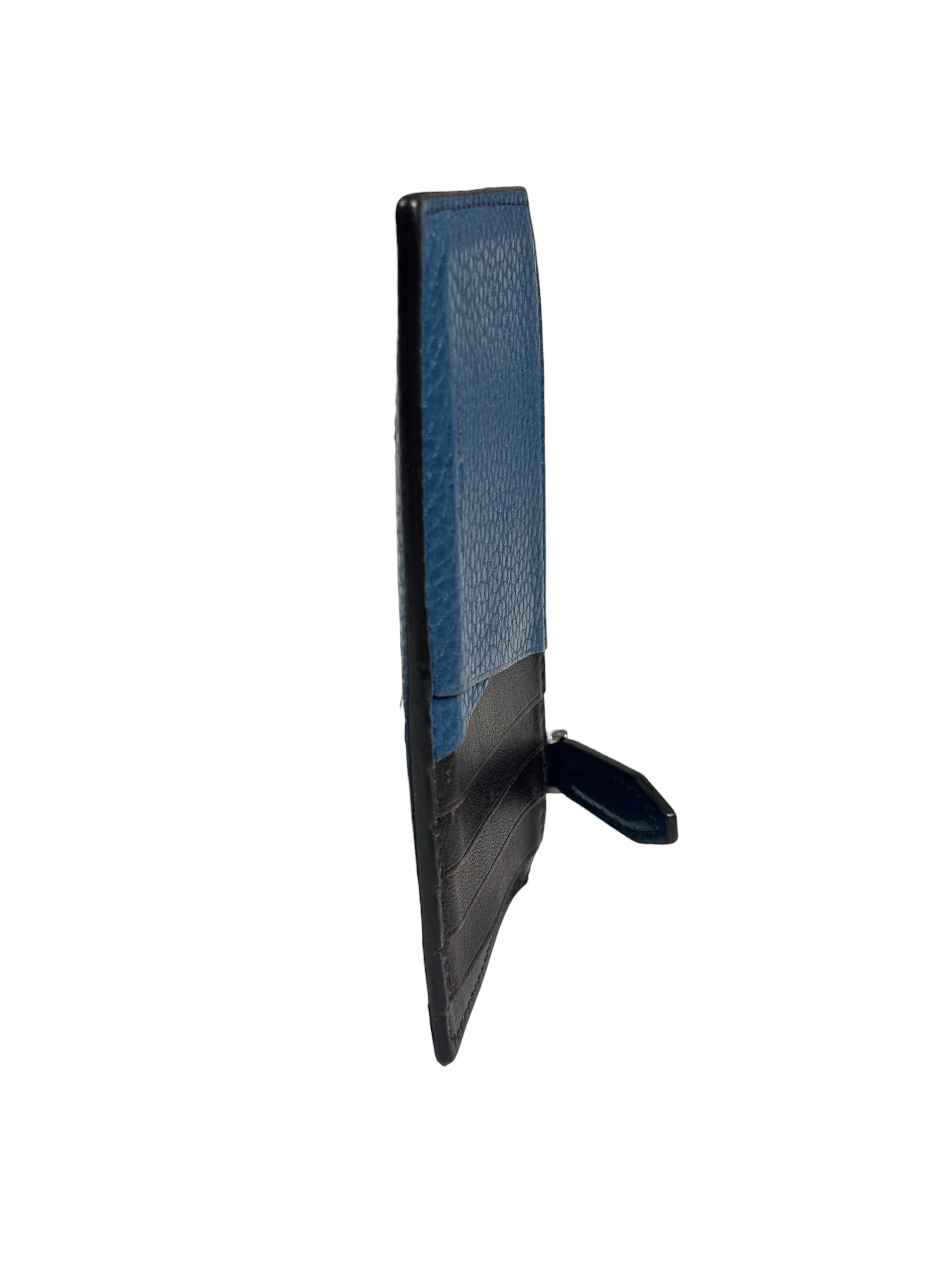 Salvatore Ferragamo Navy Calfskin Coin/Card Holder