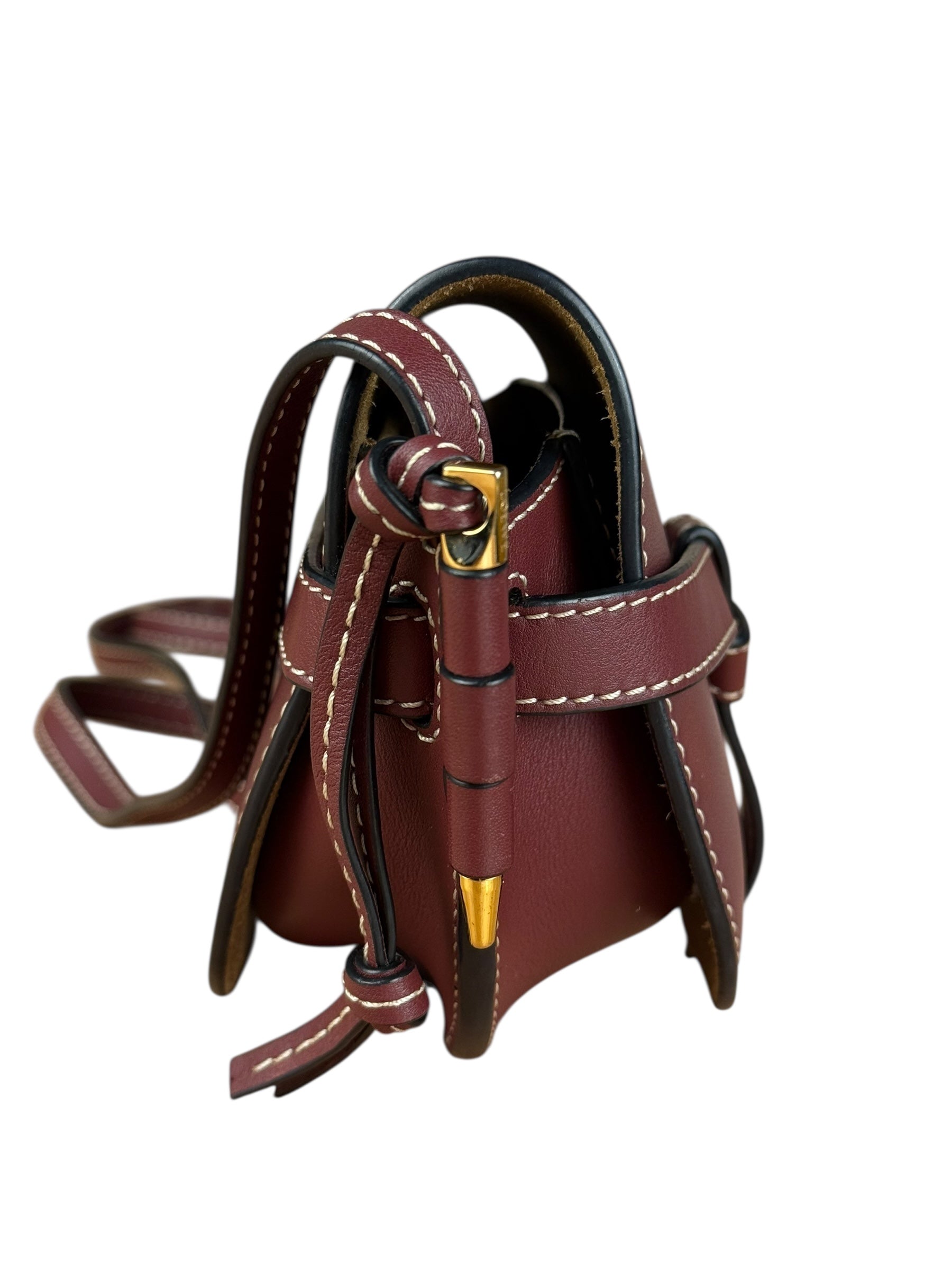 Loewe Mini Burgundy Gate Crossbody