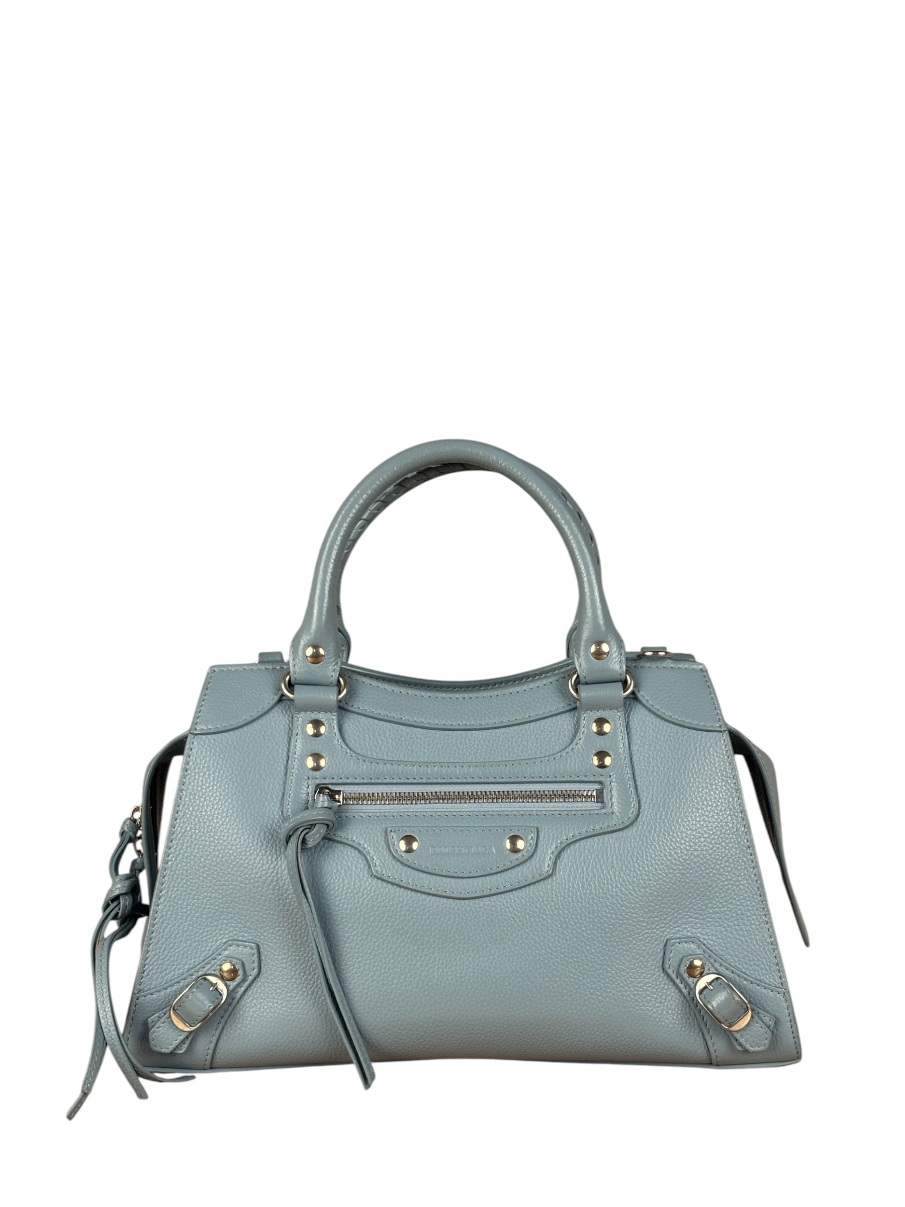 Balenciaga Light Blue Leather Neo Classic City Bag
