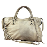 Balenciaga Vintage Almond Beige Leather Small City Two-Way Bag